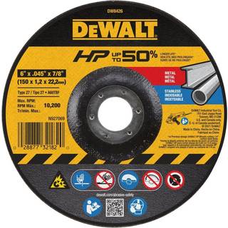 Dewalt DW8426 6-tommer med 1/16-tommer med 7/8-tommer metal/INOX skærehjul (Antal på 1)