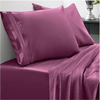 California King Sheet Sets - Åndbar luksusark med fuld elastiske og sikre hjørne stropper indbygget - 1800 Supreme Collection Cal King Deep Pocke