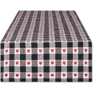 Hjerter Dobby Check Table Runner 14x72