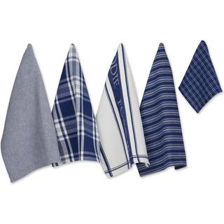 DII Asst Nautical Blue Foodie Vittowle and Dishcloth 5 Piece