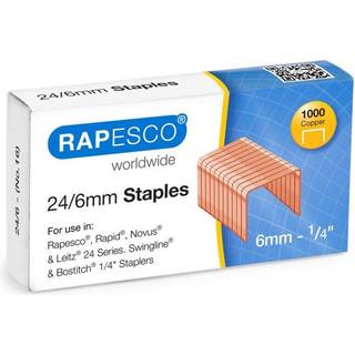 Rapesco 24/6 hæfteklammer kobber 1000stk