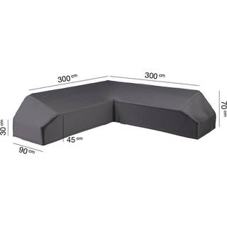 Platinum AeroCover overtræk til loungesæt, antracitgrå, 300 x 300 x 90 x 70 cm