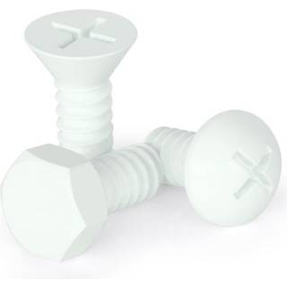 Qualy Screw Collection Knager, jumbo, 3 stk, hvid