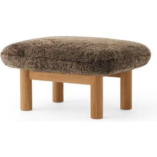 Audo Copenhagen Brasilia Ottoman Naturlig Eg - Fodskamler Fåreskind Sheepskin Nature - 71022-005724