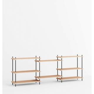 Moebe Shelving System s.85.3.A - Sort/eg