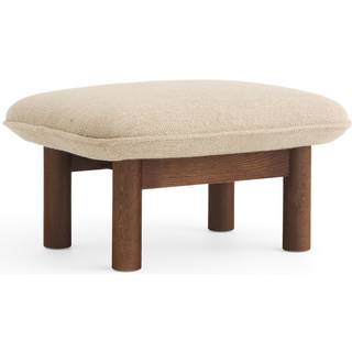 Audo Brasilia Ottoman Beige (Boucle 02) Dark Stained Oak