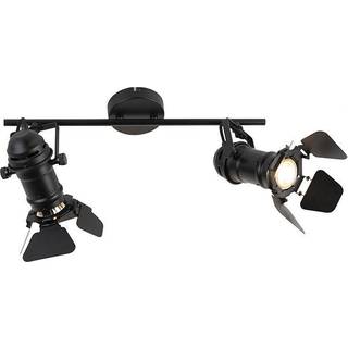 Industriel spotlight sort 2-lys med klapper - Movie