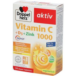 Doppelherz C-vitamin 1000 + D3 + zink 1234.27 DKK/1 kg