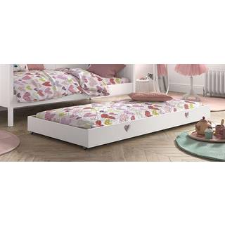 Sengeskuffe med opbevaring Amori 90 × 190 cm – hvid