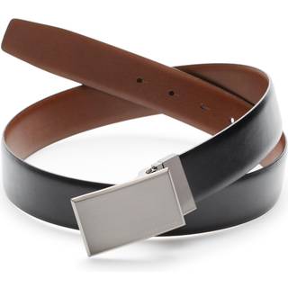 Perry Ellis herres portefølje mønstrede plaque reversibelt bælte 100% læder (størrelser 30-44 tommer) BLK20 42