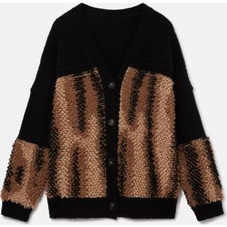 Stella McCartney Jacquard wool-blend cardigan - black - XXS