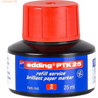 Edding PTK25-2 rød refill blæk til Edding 30 og 33