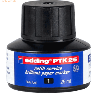 Edding PTK25-1 sort refill blæk til Edding 30 og 33
