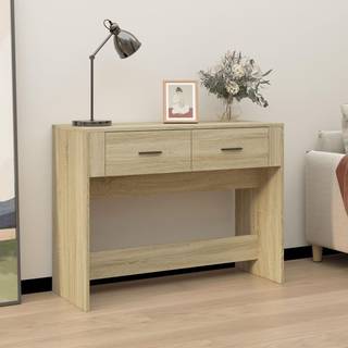 konsolbord 100x39x75 cm konstrueret træ sonoma-eg