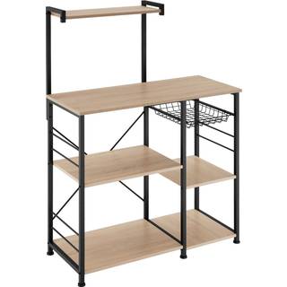 Køkkenhylde Crawley 90x40x131,5cm - Industrielt lyst træ, egetræ Sonoma