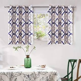 Driftaway Alexander Thermal Blackout Grommet Unined Window Curtains Spiral Geo Trellis M?nster S?t med 2 paneler Hver st?rrelse 52 tommer med 36