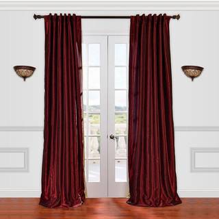 HPD Half Price Drapes Faux Dupioni Silk Gardin Vintage struktureret til v?relseindretning 50 x 96 (1 panel) PDCH-KBS5-96 Ruby
