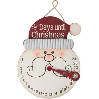 DII Christmas Advent Collection Decorative & Reusable Wooden Countdown Calendar 16.75x12.75 """" Santa Beard