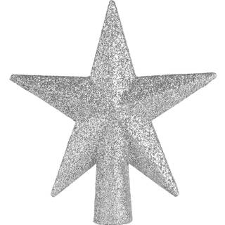 Ornativitet Glitter Star Tree Topper - Christmas Lille bordplade Mini Desk Top Decorative Holiday Bethlehem Star Xmas Ornament Trees Toppers (Sil