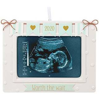 Hallmark keepsake julepynt 2020 ?r dateret v?rd at vente baby sonogram porcel?n fotoramme