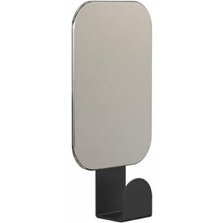 Frost unu spejl sort 120x80mm m/krog aflangt - væg