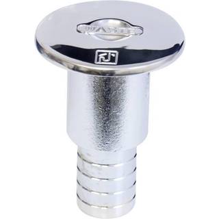 Dæksgennemføring septik, ISO 8099-1, lige, kromet messing &amp; låg i kromet messing, for Ø38 mm slange