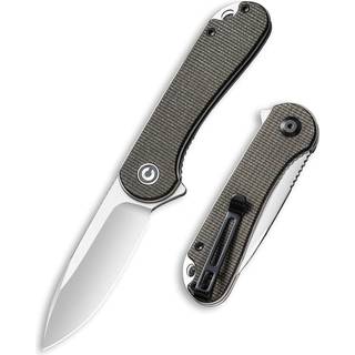 Elementum foldekniv, dark green micarta