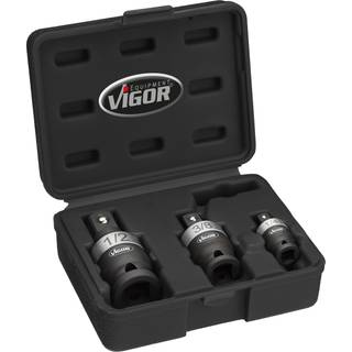 VIGOR Kardanledsæt slag, 3 dele 1/4" 3/8" og 1/2" (V5505N)