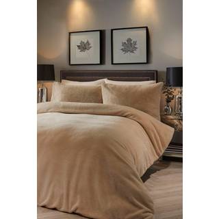 Soiree Soiree Natural Natasha Faux Fur Duvet Cover and Pillowcase Set