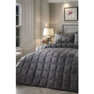Soiree Soiree Grey Brighton Square Velvet Duvet Cover Set