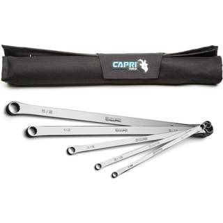 Capri-værktøjer 0 graders offset Ekstra lang kasse ende skruenøgle sæt SAE 1/4-3/4 i 8 størrelser 5 stykke
