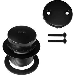 WestBrass Twist & Close Tub Trim Set med to-hullers overl?b Faceplate Matte sort D94-2-62