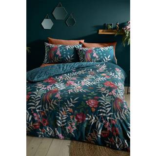Catherine Lansfield Catherine Lansfield Green Tropical Floral Birds Duvet Cover and Pillowcase Set