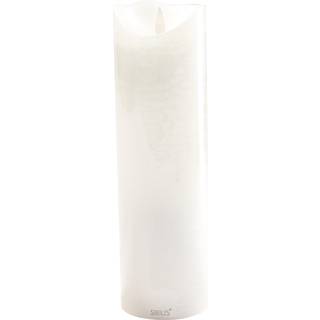 Sara Genopladelig, Ø7,5xH25cm, Hvid
