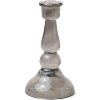 Paddywax Tall Glass Taper Holder Black - Lysestage