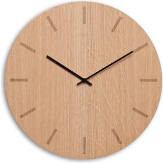 Oak Vægur, Light Oak/Black, Ø38 cm