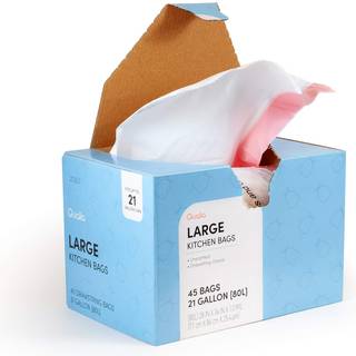 Uscentreret 21 gal / 80 liter | Drawstring lukning af papirkurven Tungt af Qualia (uscenterede 45 poser)