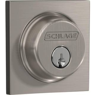 Schlage B60 N Col 619 Deadbolt med Collins trim med 1 side H?jeste boligsikkerheds satin nikkel