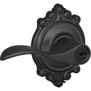 Schlage Lock Company F51AACC622BRK BROOKSHIRE COLLECTION MATT SLUCK AFGANG TEMÆRKE LEVER - SVART