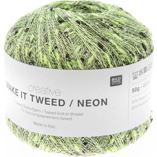 Creative Make It Tweed Neon garn fra Rico Design - Neon grøn