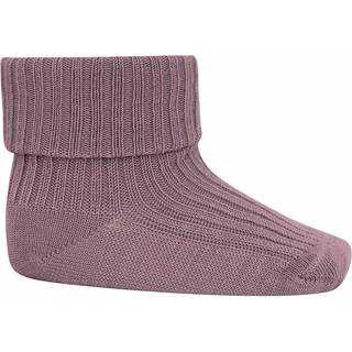 Baby Ankel Strømper I Merino Uld Med Ombuk