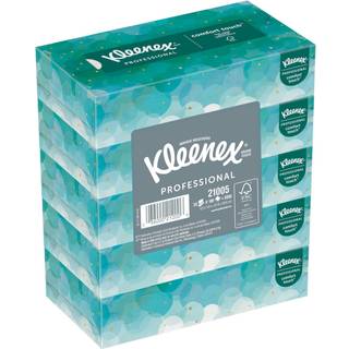 Kleenex (R) 2-lags ansigtsvæv flad 100 tælling (pakke med 5)