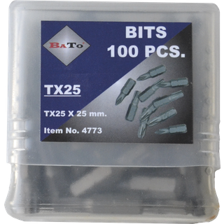 BATO 1/4" Bits Torx 10 x 25mm. 100 stk. pk. (4770)