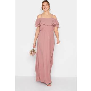 Lts Tall Blush Pink Ruffle Maxi Dress 24 Lts | Tall Women's Maxi Dresses