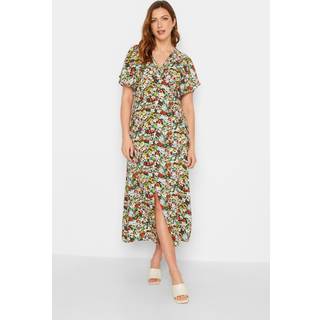 Lts Tall Yellow Floral Print Split Front Midaxi Dress 8 Lts | Tall Women's Summer Dresses