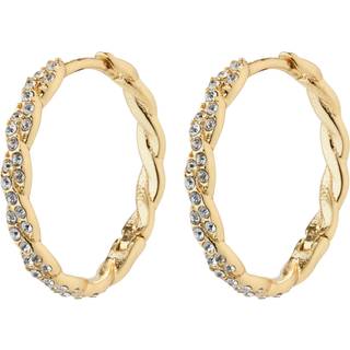 Pilgrim EZO snoet krystal hoops guldbelagt