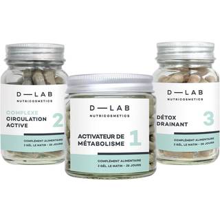 D-Lab Nutricosmetics D-Lab Action Capitions Set 3 piece Circulation Active 28 caps/Activateur De Metabolisme 28 caps/Detox Drainaint 28 caps
