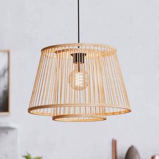 Hykeham hængelampe, Ø 38 cm, natur, bambus