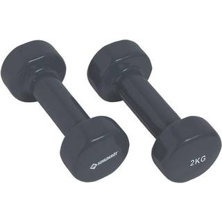 Schildkröt Fitness Vinyl Hantel Set størrelse 2 x 2 kg farve grey