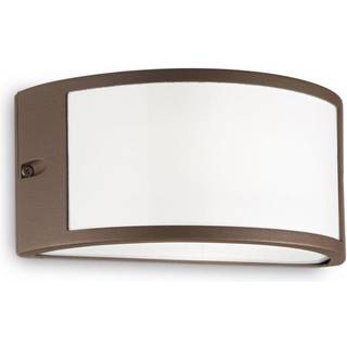 Ideal Lux udendørs væglampe Rex-1 brun, aluminium bredde 25 cm